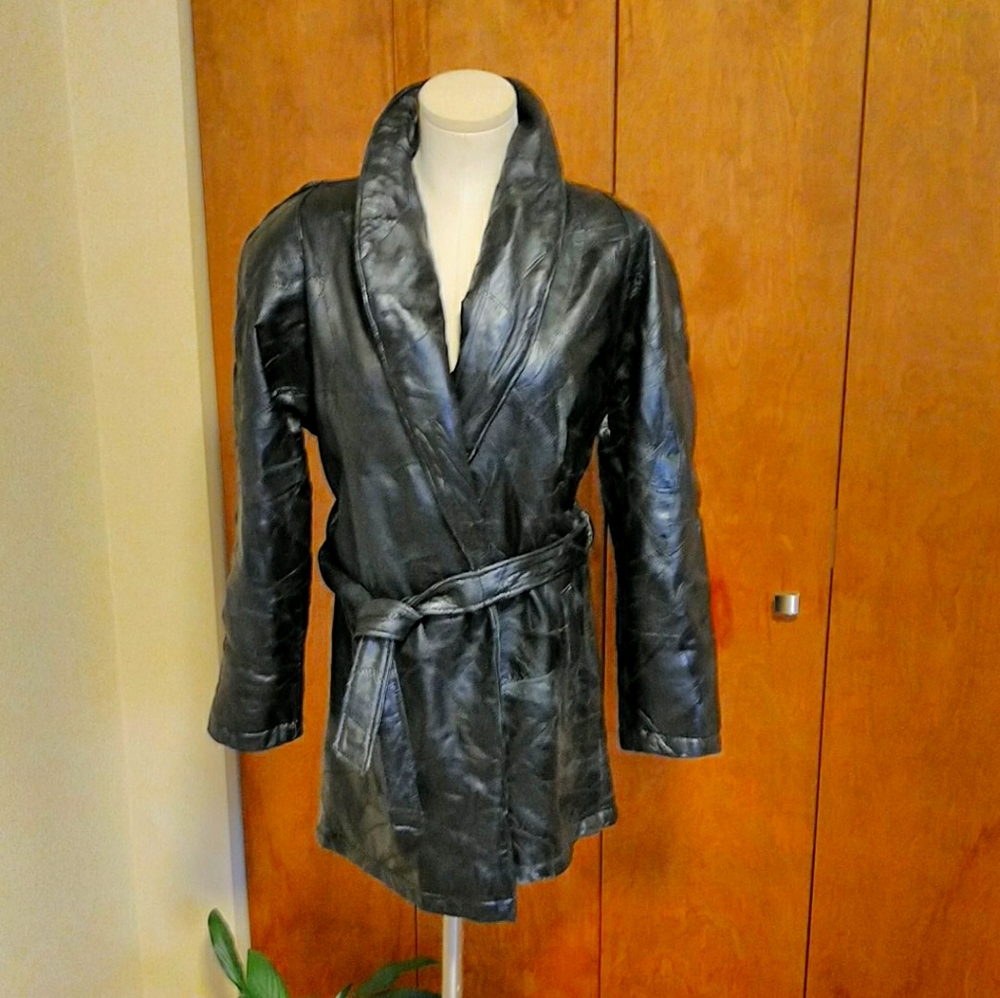 Size small Italian Stone Design leather jacket